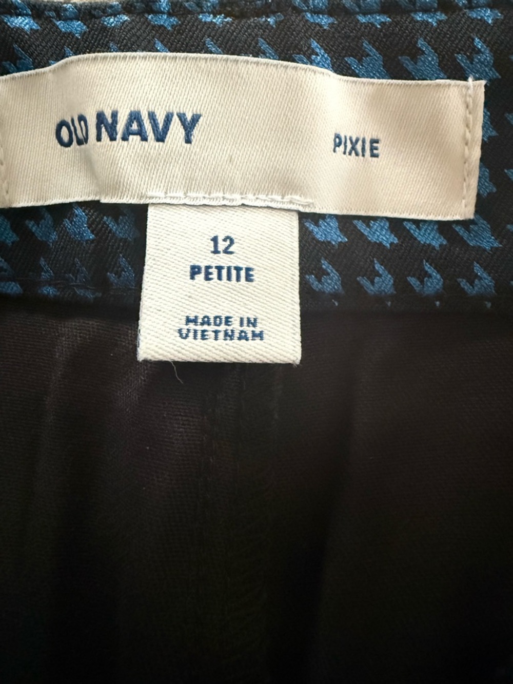 Old Navy Pixie Women’s Houndstooth Tapered Pants Size 12P
